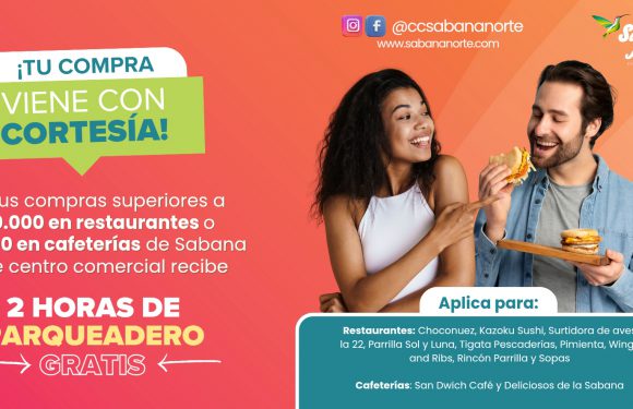 3. DOS HORAS DE PARQUEADERO GRATIS
